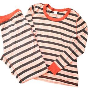 Hanna Andersson Striped Pajama Set Adult XL Organic Cotton Long Johns